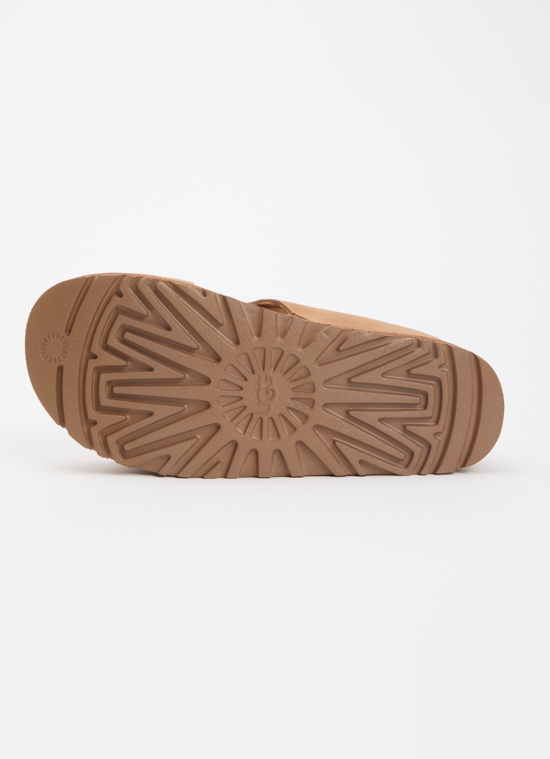 UGG Goldenstar sandaal van suède met plateauzool - detail 3 camel