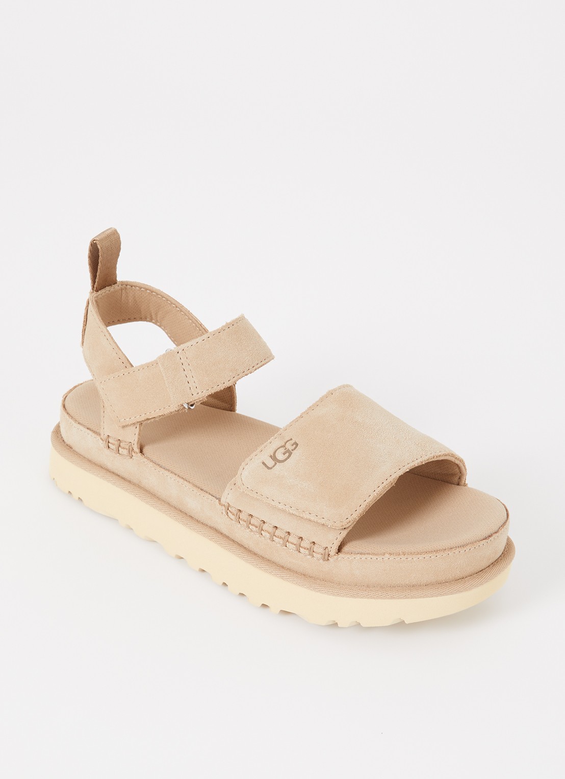 UGG Goldenstar sandaal van suède - voorkant 2 beige