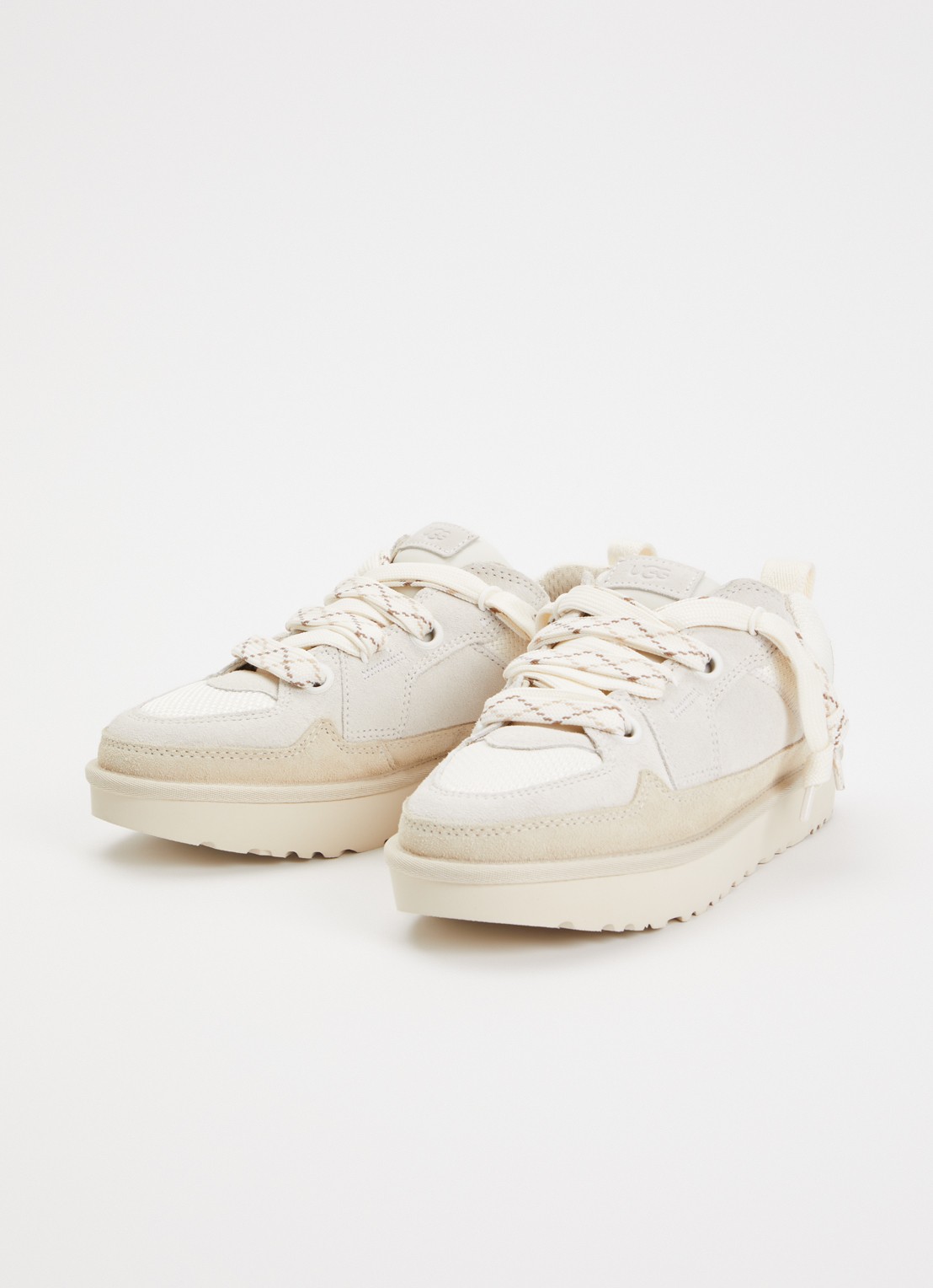 UGG Lo Lowmel sneaker van suède met mesh details - detail 4 beige