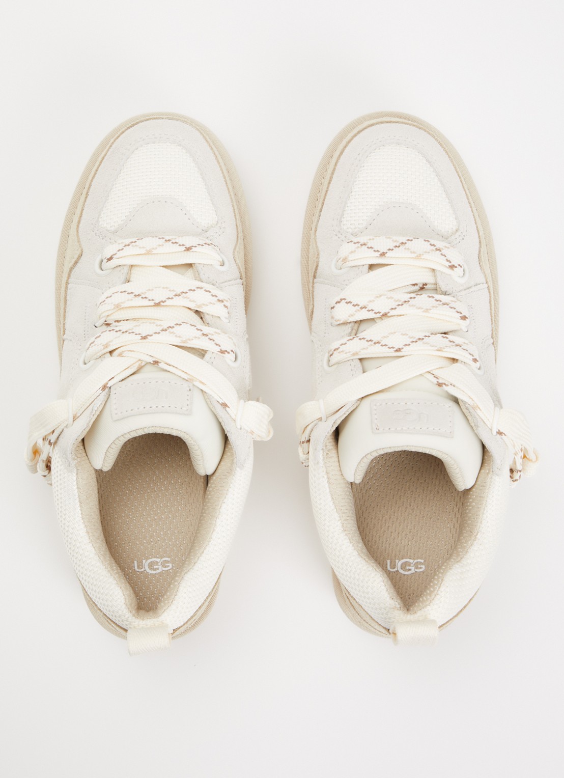 UGG Lo Lowmel sneaker van suède met mesh details - detail 5 beige