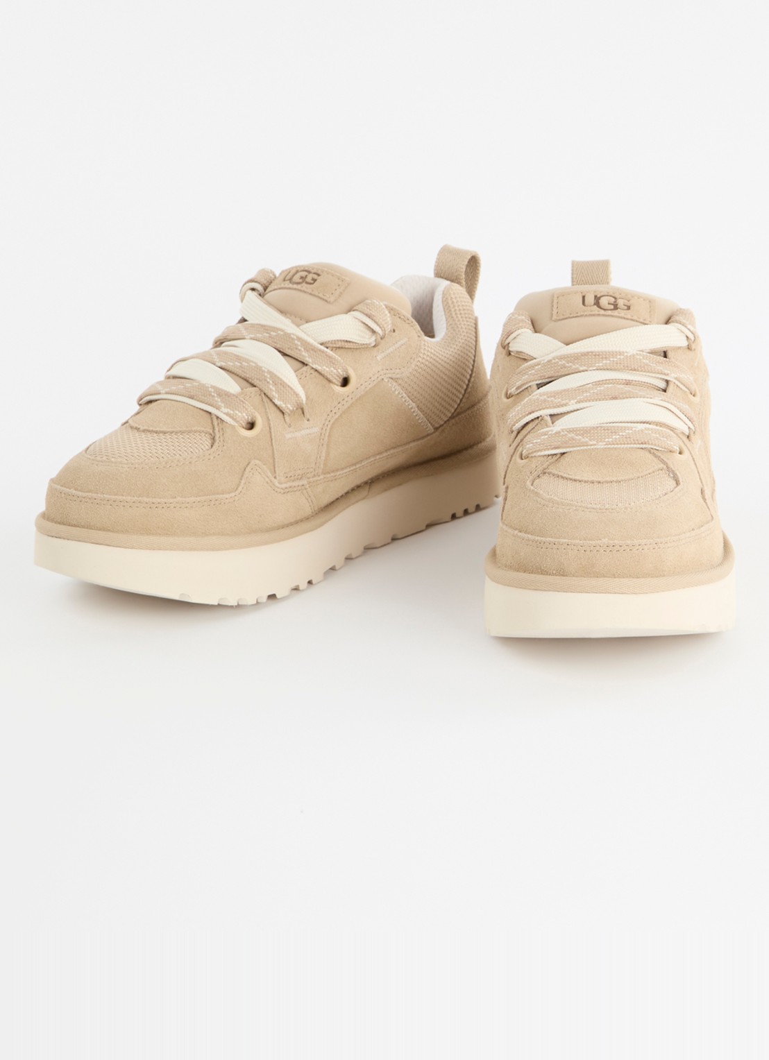 UGG Lo Lowmel sneaker van suède met mesh details - detail 3 camel