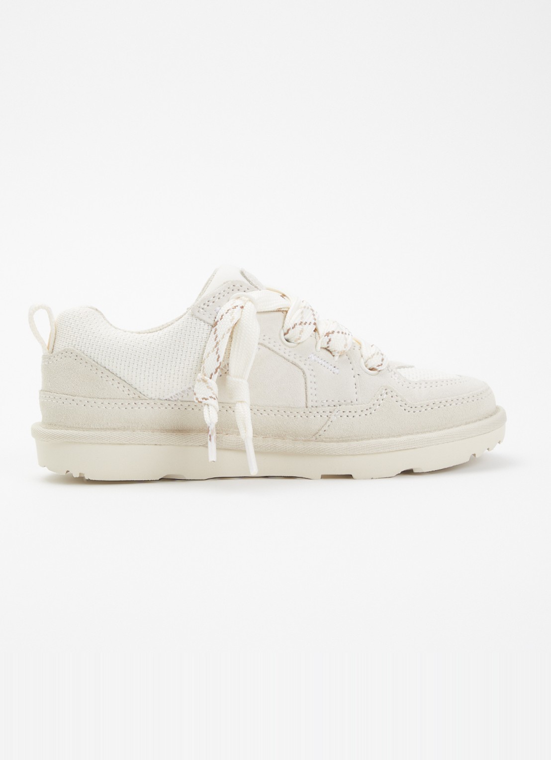 UGG Low Lowmel sneaker van suède - voorkant beige
