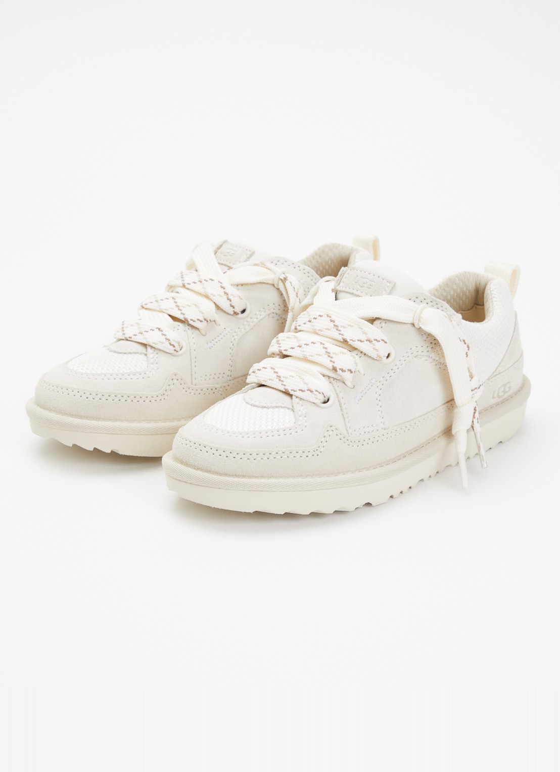 UGG Low Lowmel sneaker van suède - voorkant 2 beige