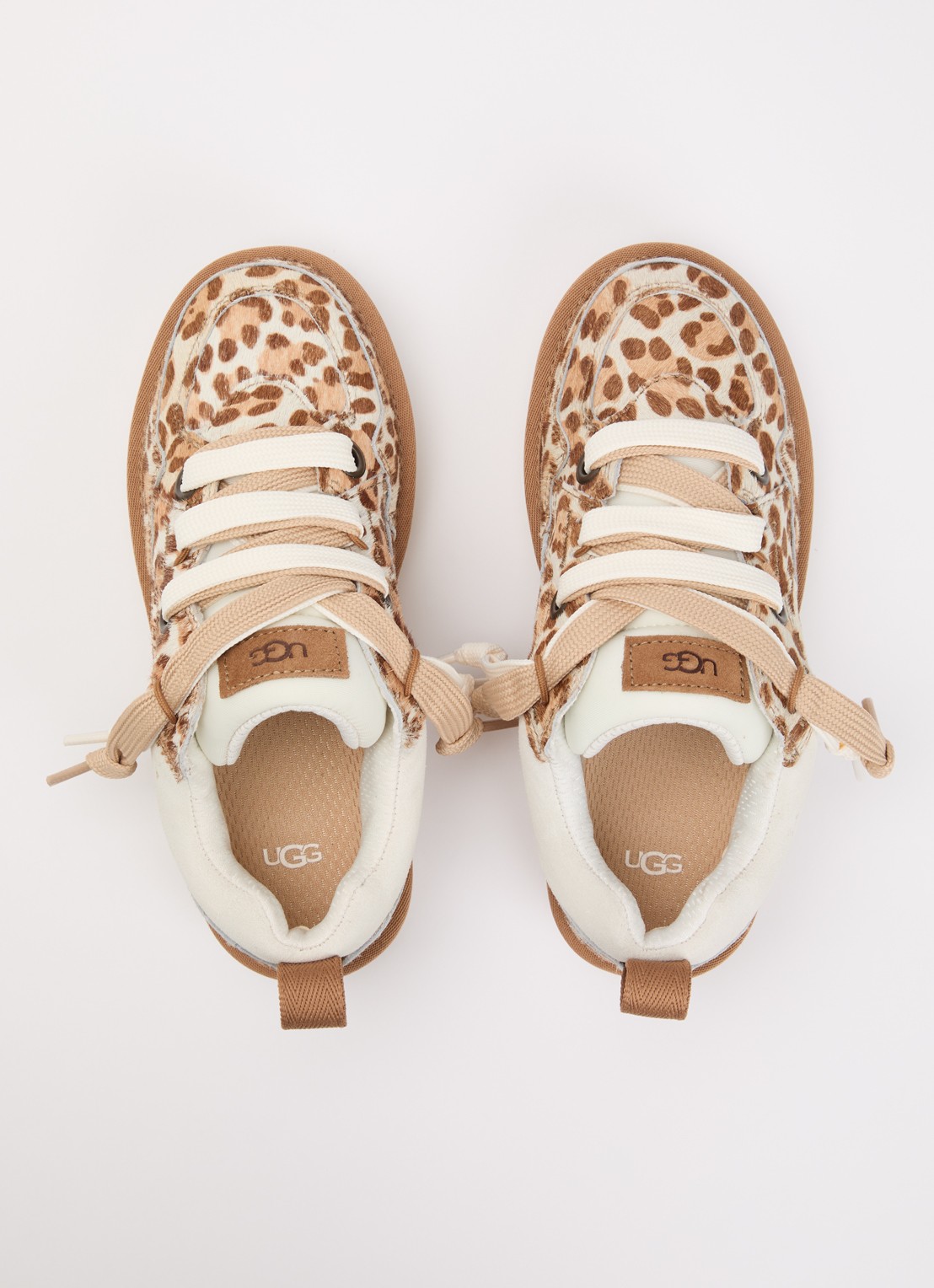 UGG Lowmel sneaker met panterprint - detail 4 beige