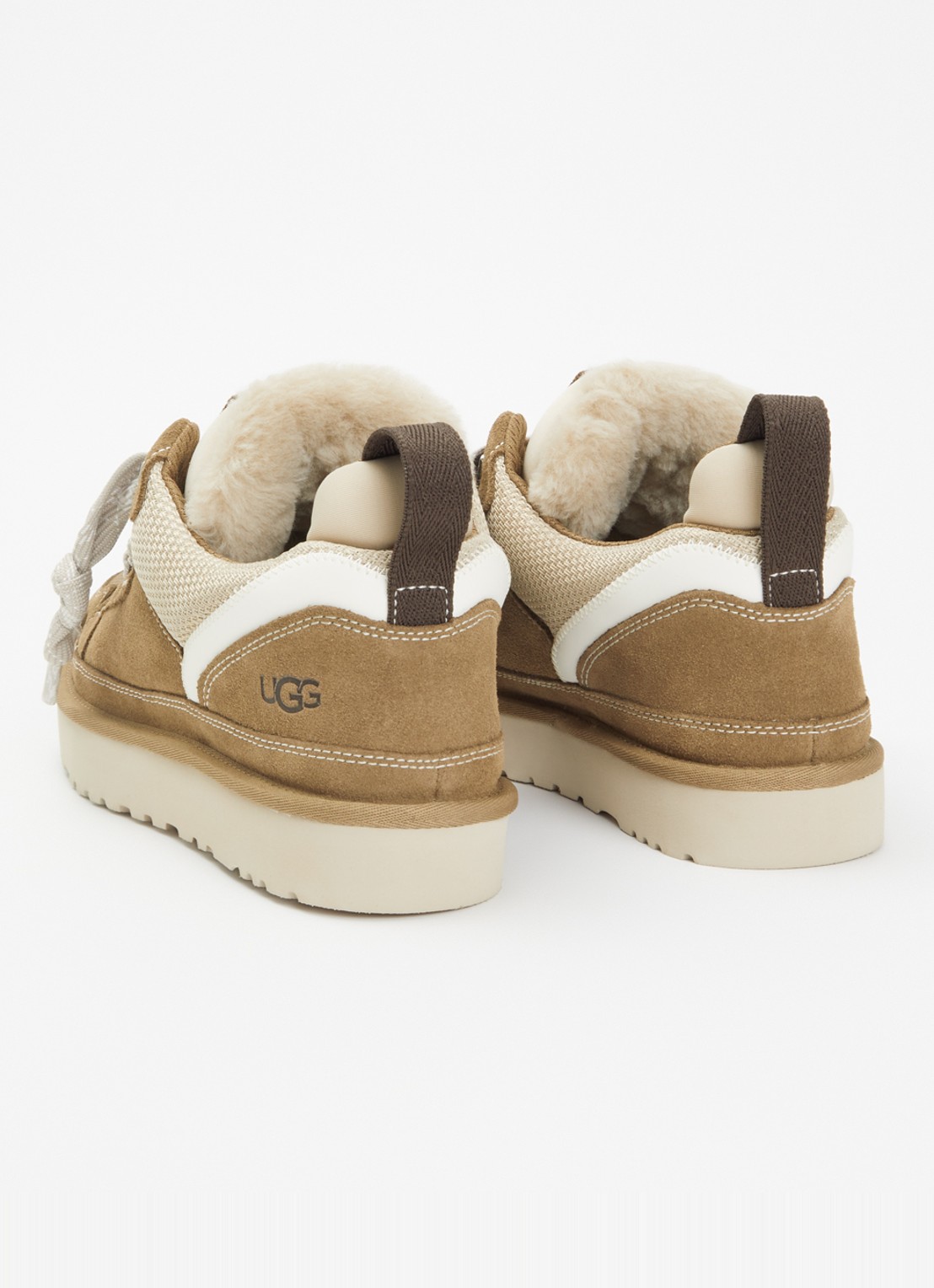 UGG Lowmel sneaker met suède details - achterkant 5 lichtbruin