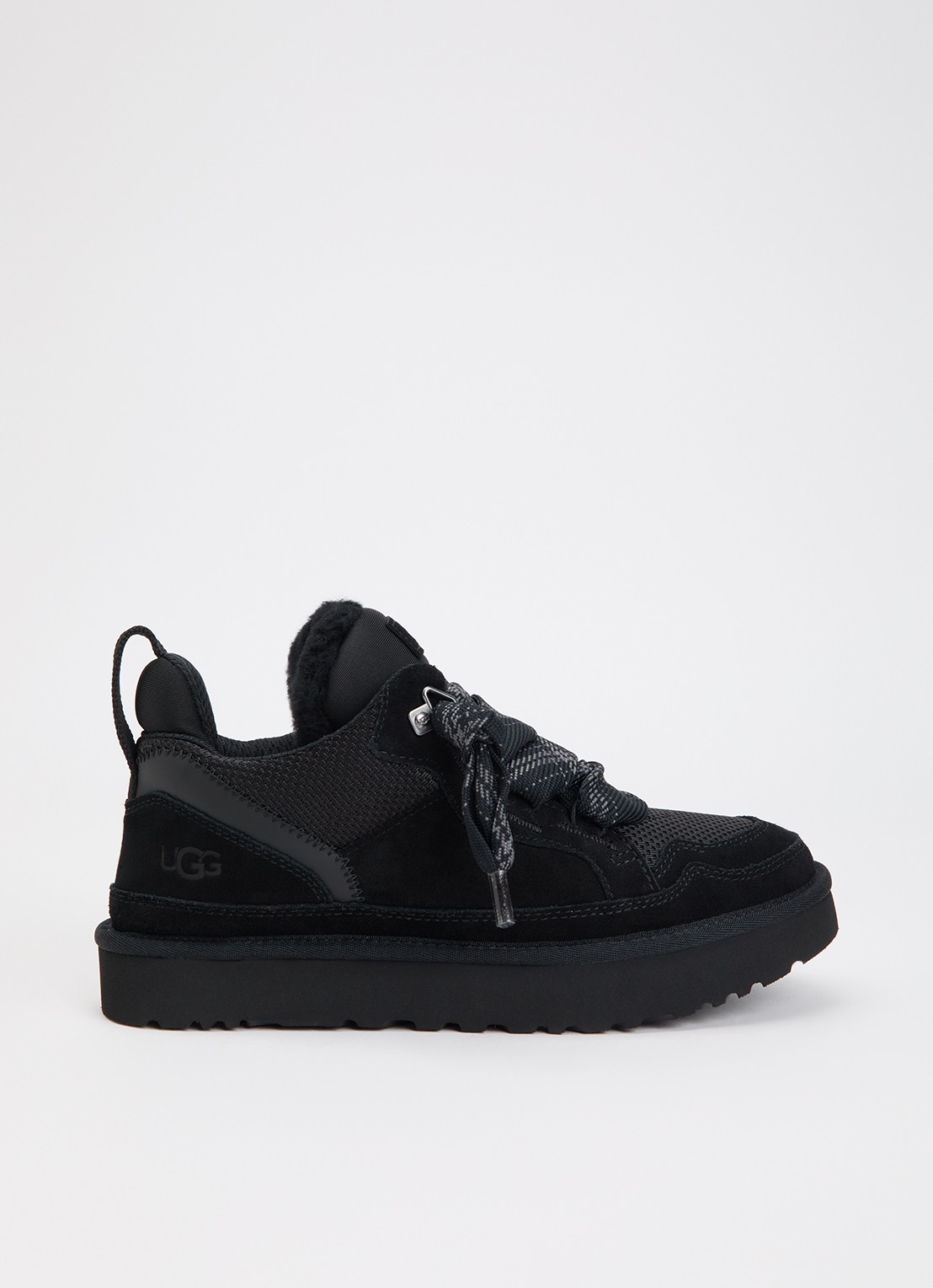 UGG Lowmel sneaker met suède details - voorkant zwart