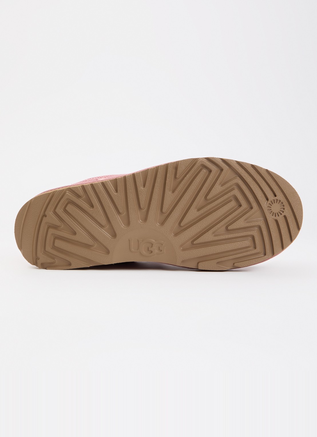 UGG Lowmel sneaker met suede details - detail abrikoos