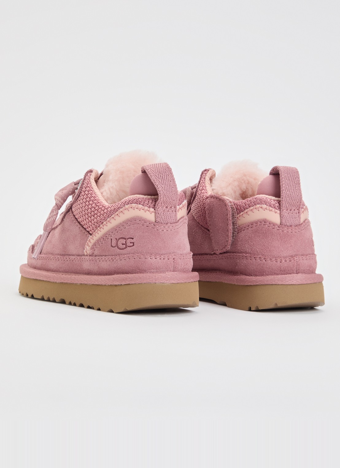 UGG Lowmel sneaker met suède details - achterkant 6 koraalroze