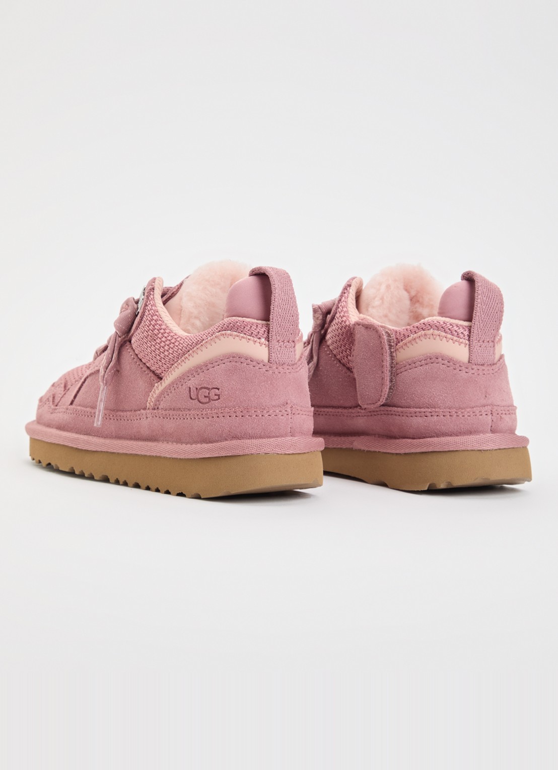 UGG Lowmel sneaker met suède details - achterkant 7 koraalroze