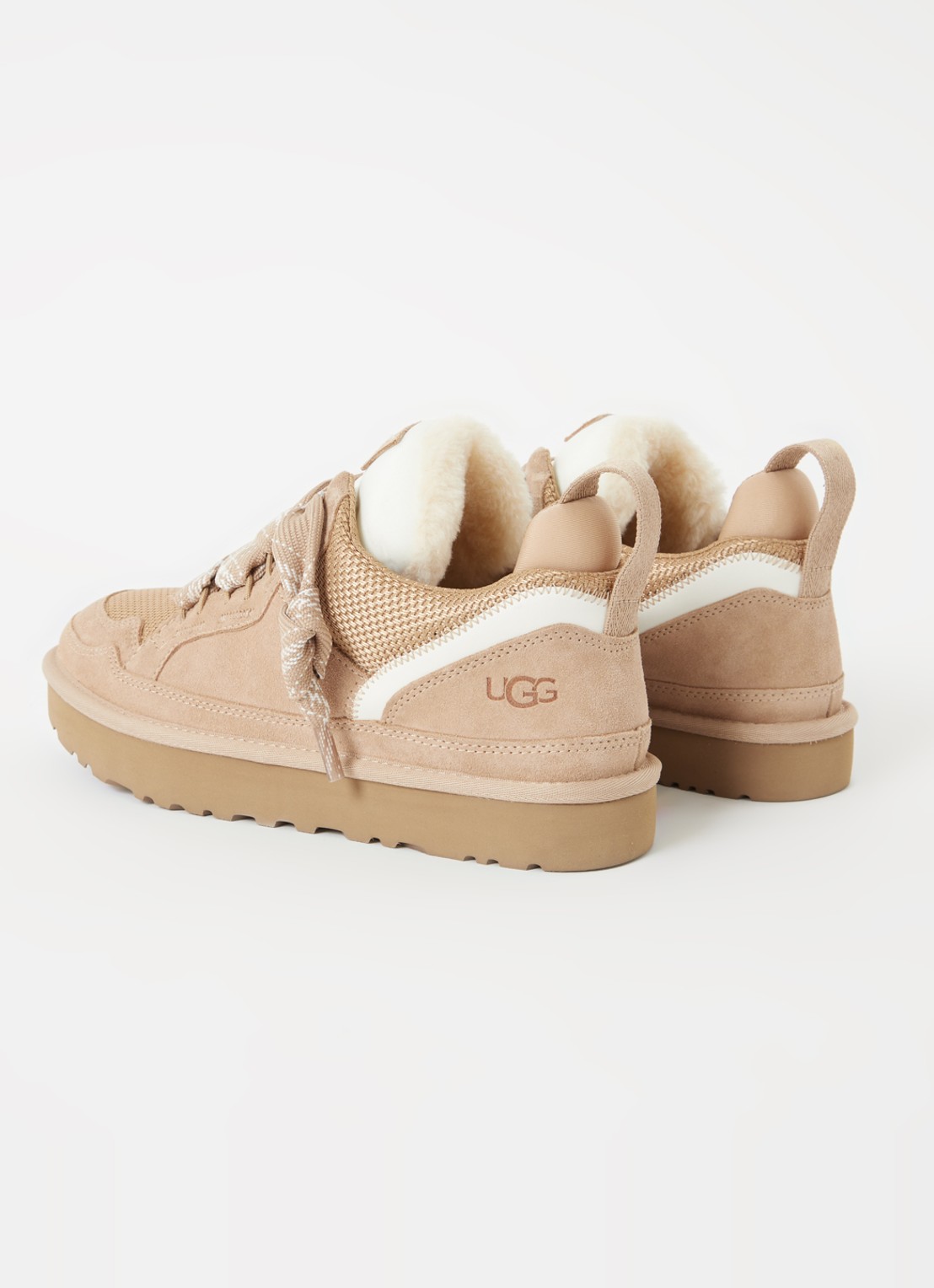 UGG Lowmel sneaker met suède details - detail 2 zand