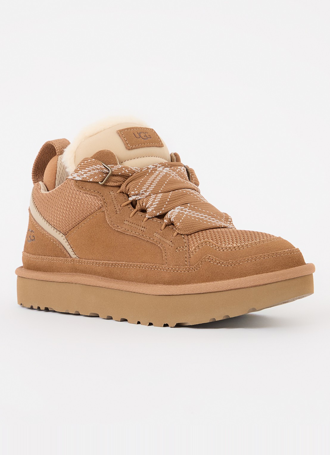 UGG Lowmel sneaker met suède details - voorkant 2 camel
