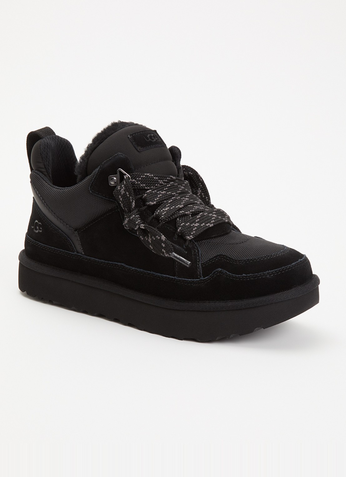 UGG Lowmel sneaker met suède details - voorkant 5 zwart