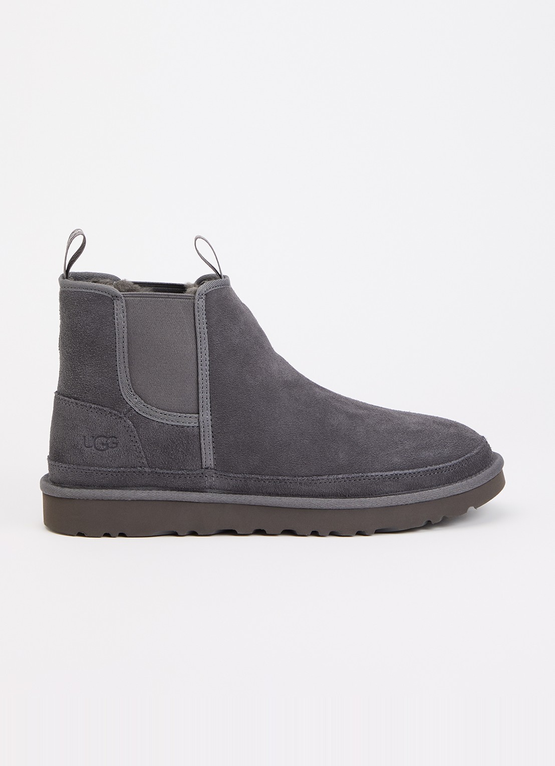 UGG Neumel chelsea boot van suède - voorkant 3 staalblauw