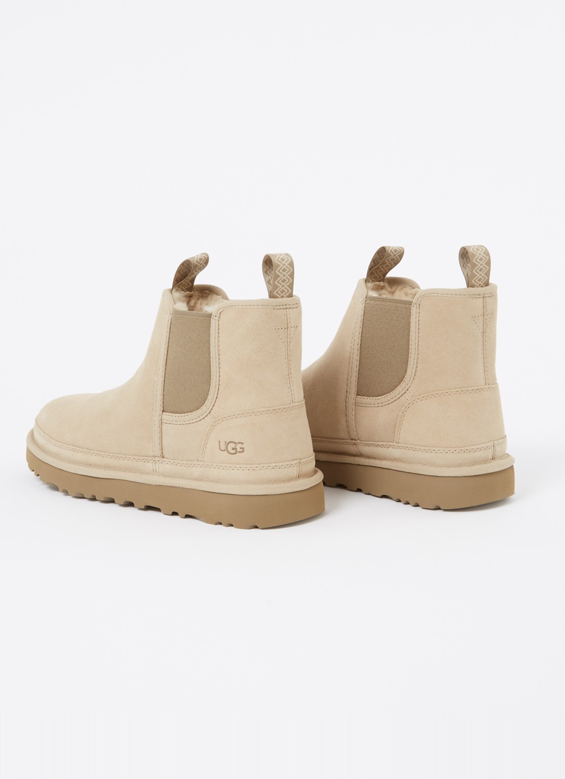 UGG Neumel chelsea boot van suède - achterkant beige