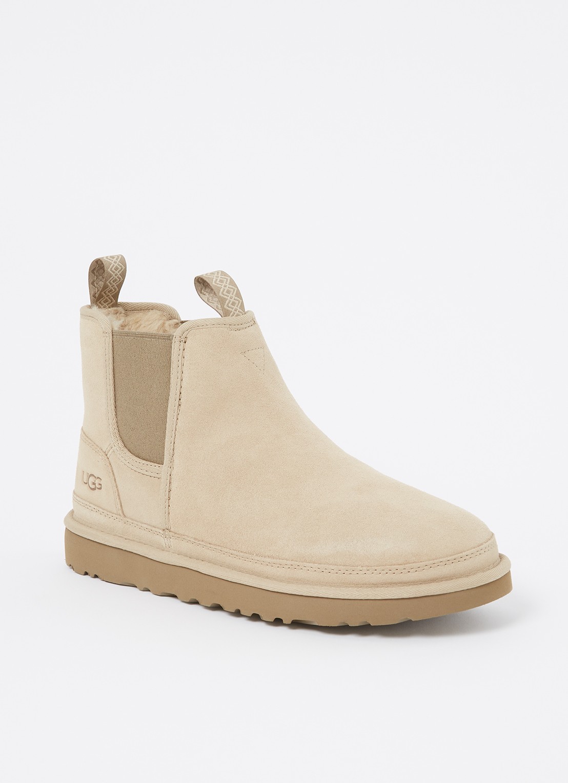 UGG Neumel chelsea boot van suède - voorkant 2 beige