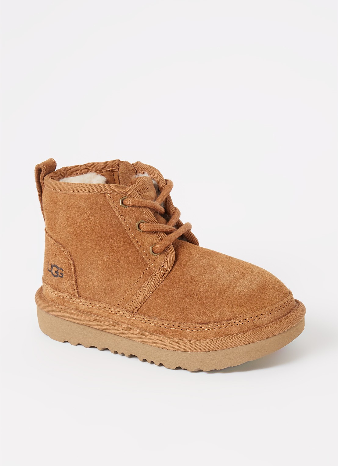 UGG Neumel II enkellaarsje van suède - voorkant 4 cognac