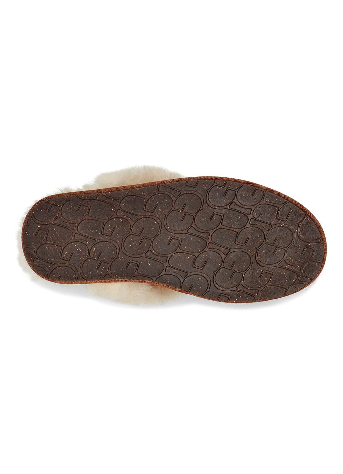 UGG Scuffette II pantoffel met schapenvacht - detail 2 cognac