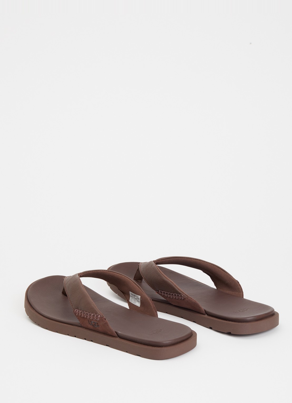 UGG Seaside II Flip slipper van leer - achterkant 5 donkerbruin