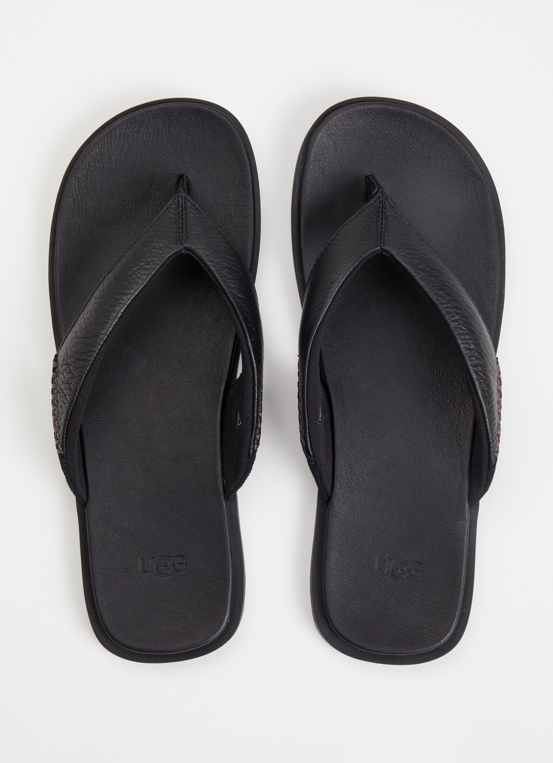 UGG Seaside II Flip slipper van leer - detail 4 zwart