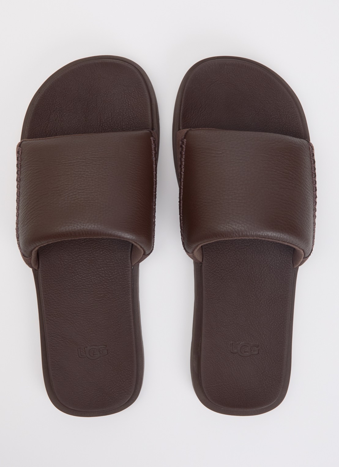 UGG Seaside II slipper van leer met suède details - detail 3 bruin