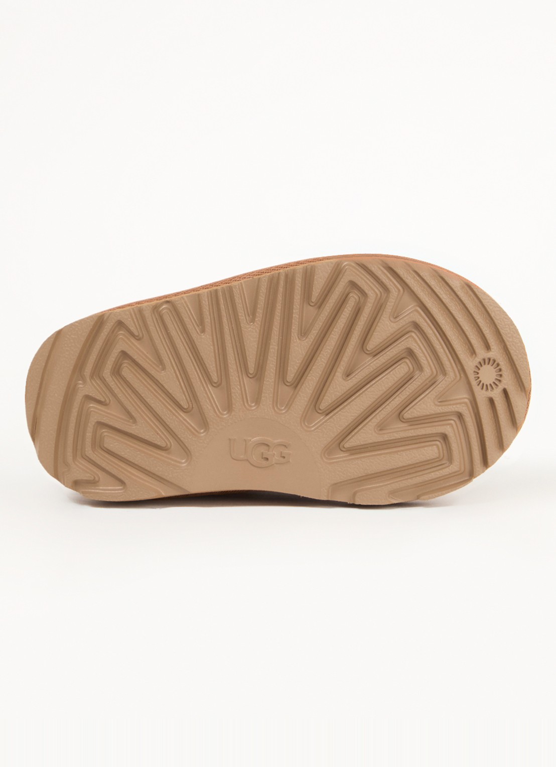 UGG Tasman instapper van suède met schapenwol - detail 3 camel