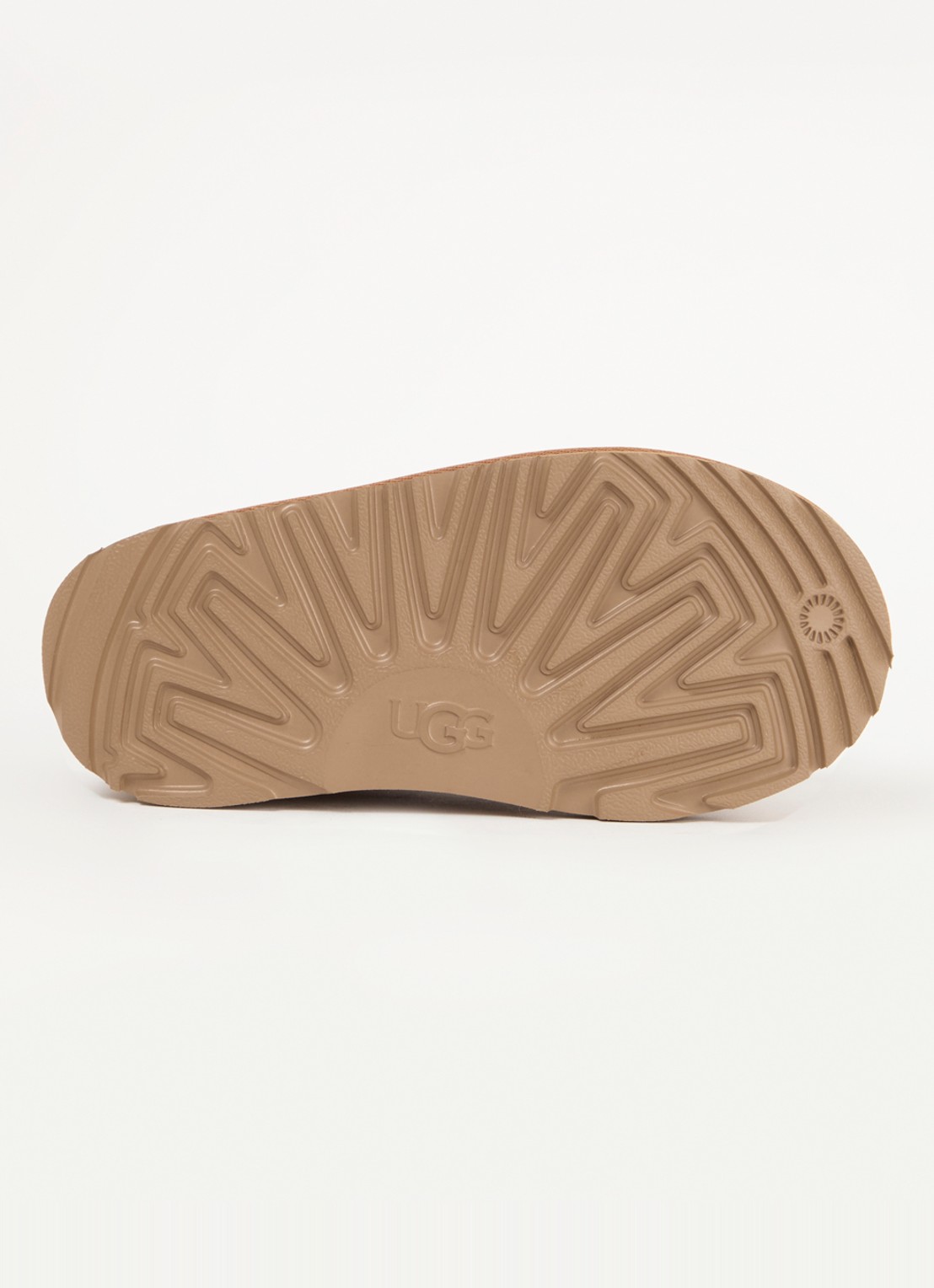 UGG Tasman instapper van suède met schapenwol - detail 4 camel