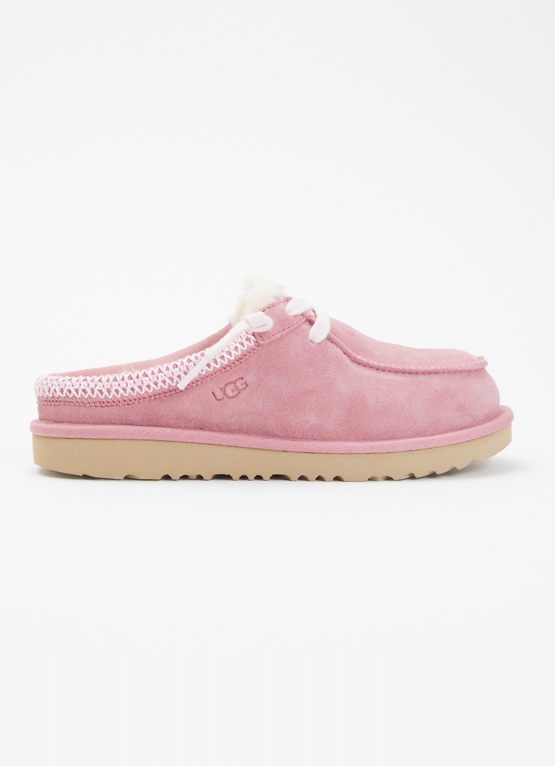 UGG Tasman instapper van suède - voorkant 2 roze
