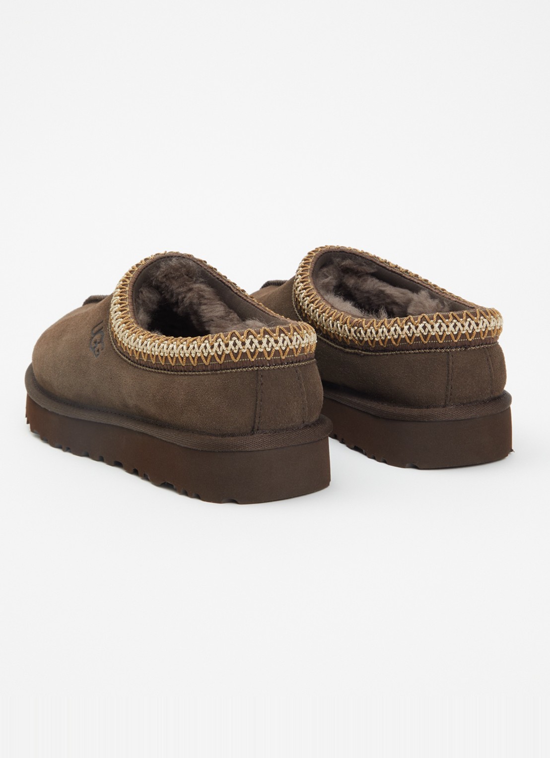 UGG Tasman ll instapper van suède - achterkant donkerbruin