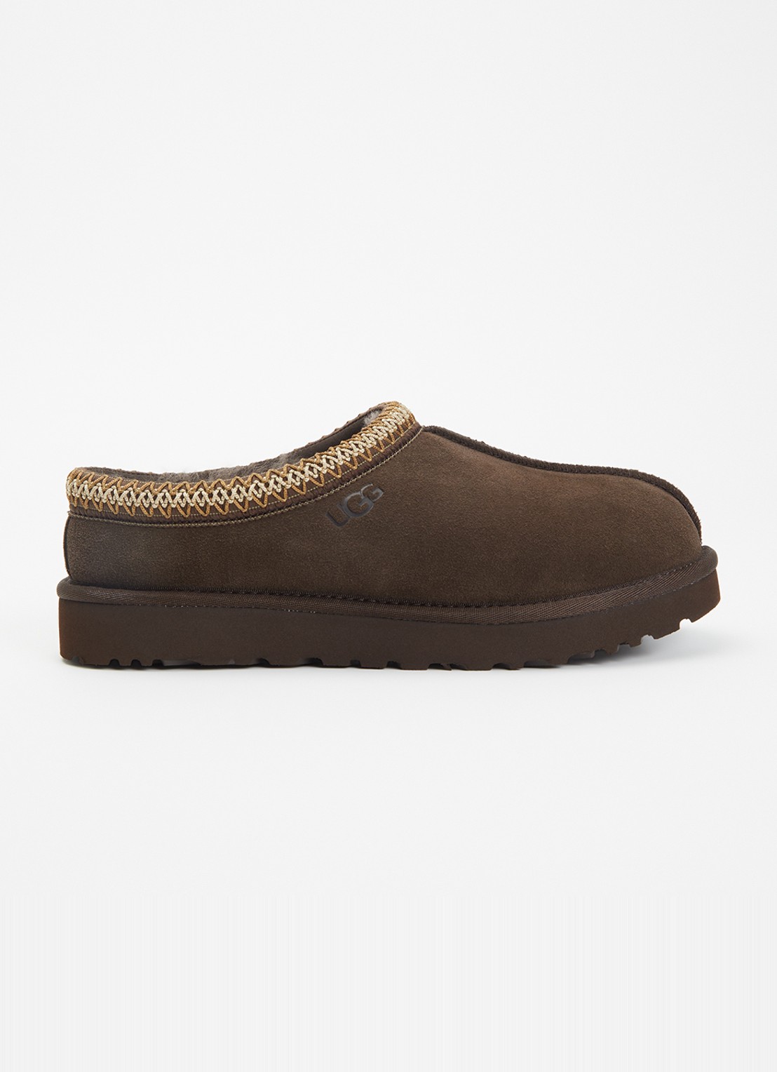 UGG Tasman ll instapper van suède - voorkant 5 donkerbruin