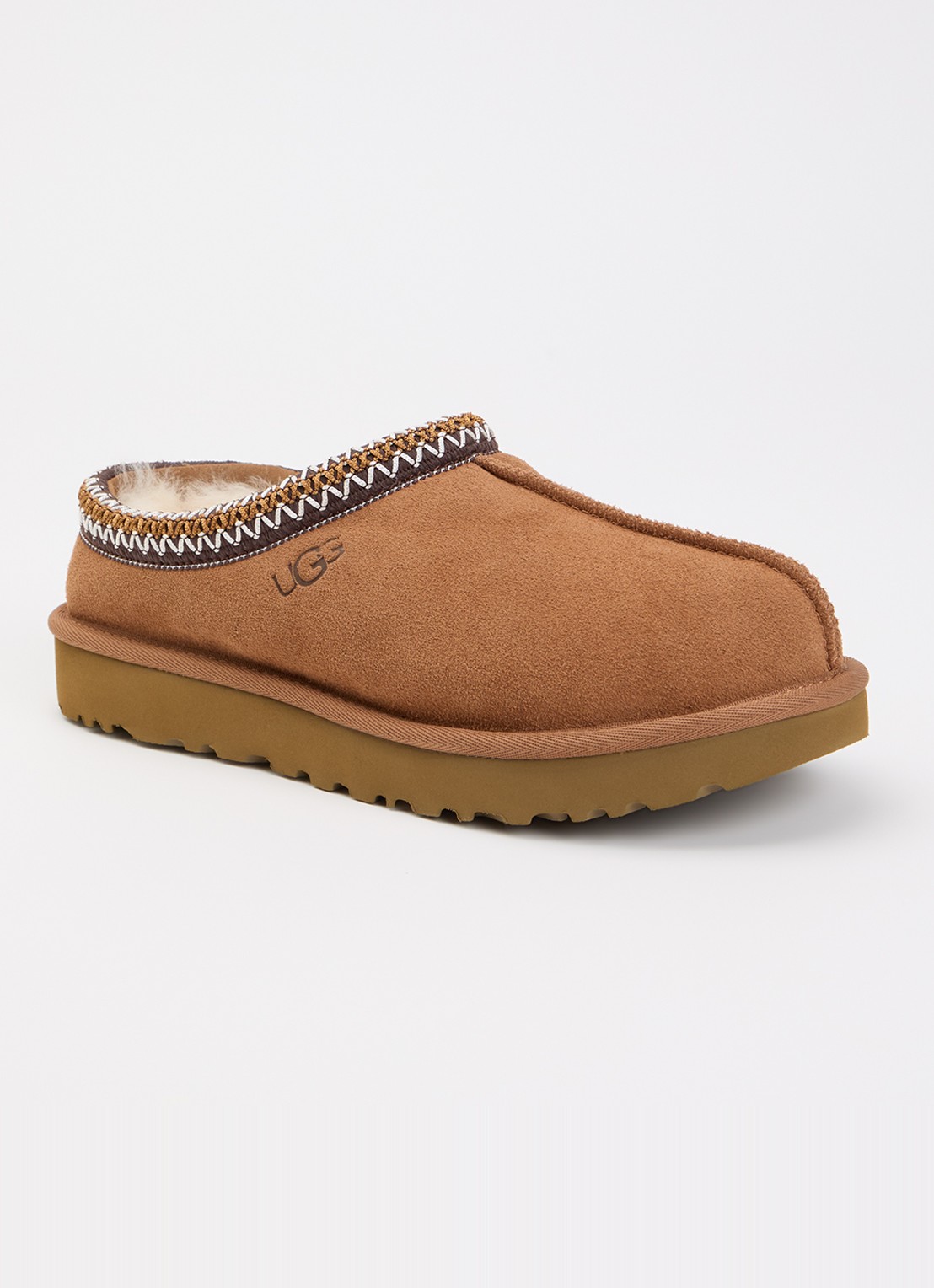 UGG Tasman ll instapper van suède - voorkant kastanjebruin