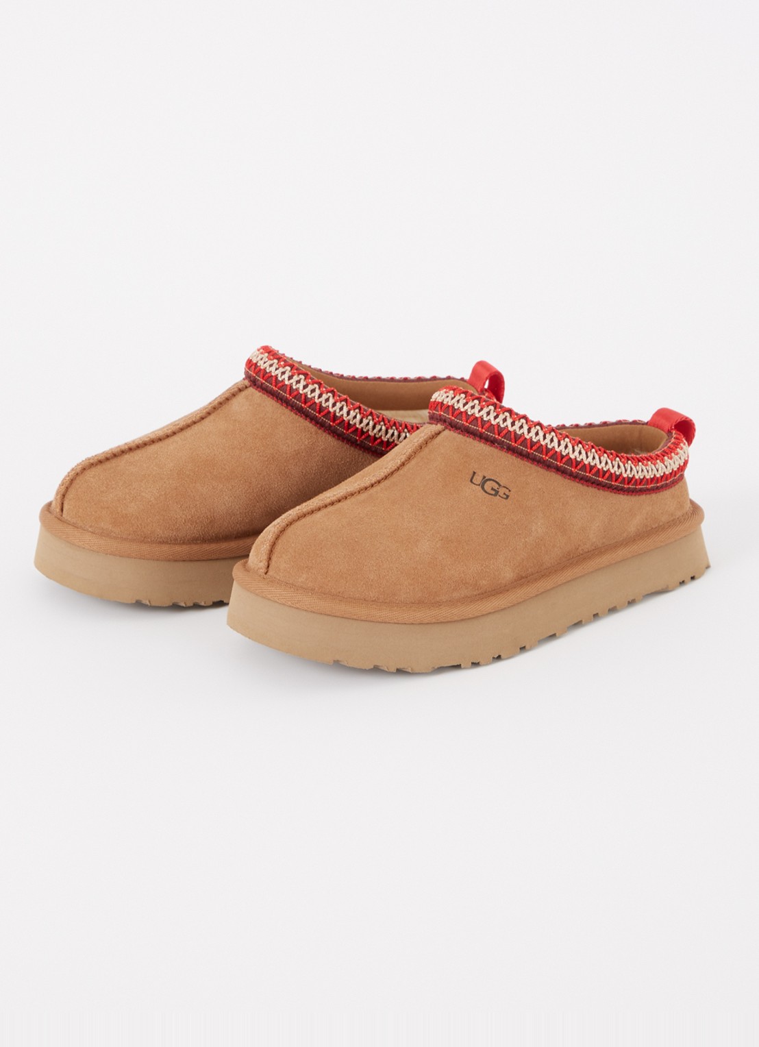 UGG Tazz instapper van suède - detail 2 kastanjebruin