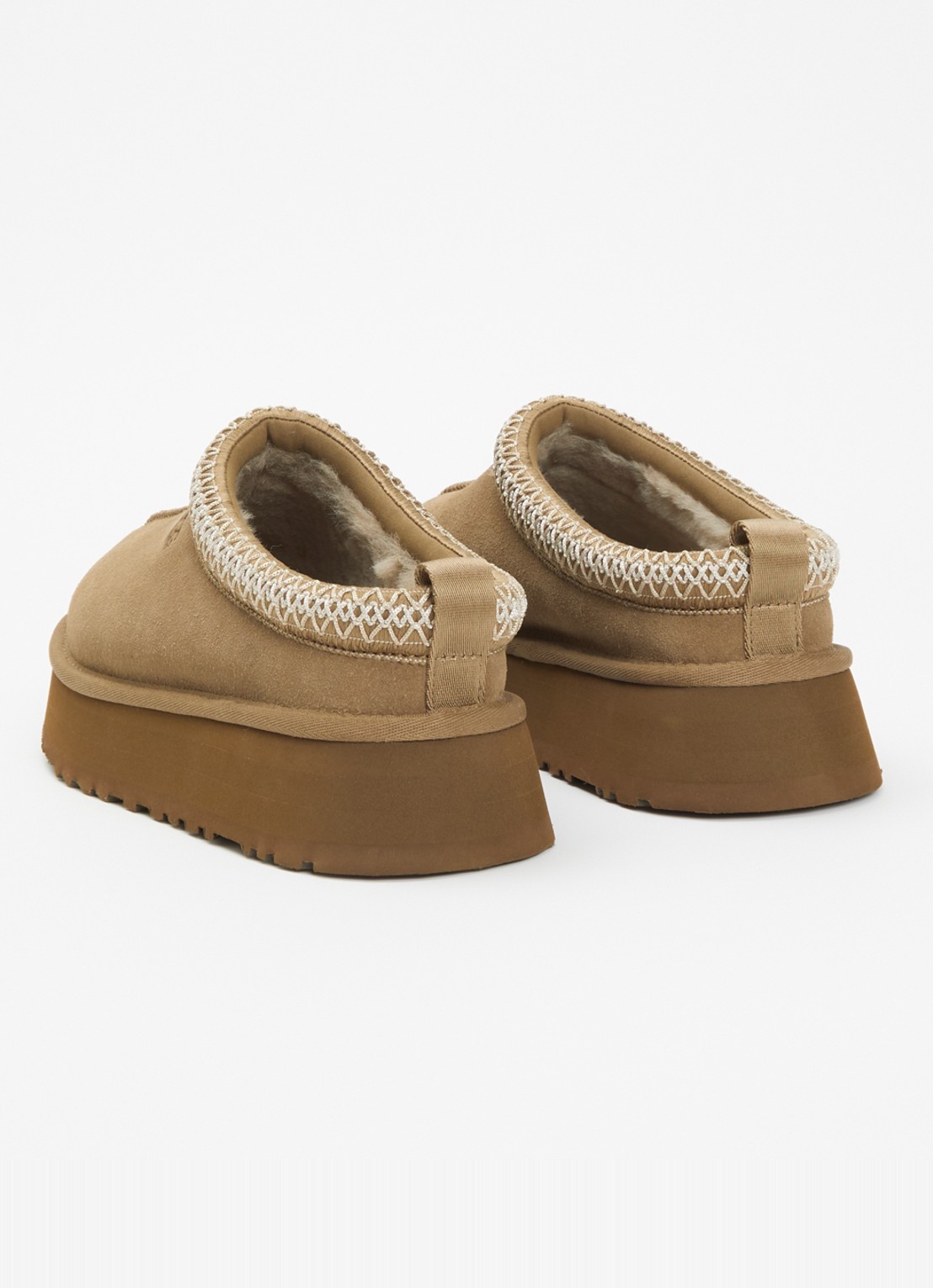 UGG Tazz ll instapper van suède met plateauzool - achterkant lichtbruin