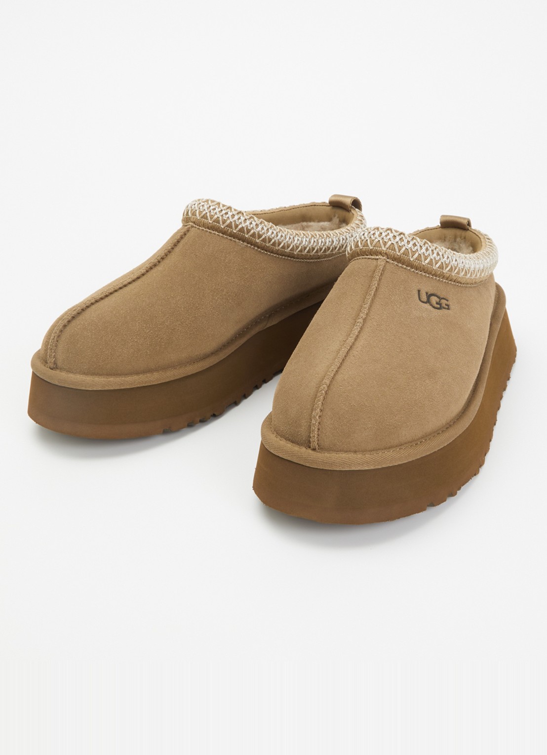 UGG Tazz ll instapper van suède met plateauzool - detail 2 lichtbruin
