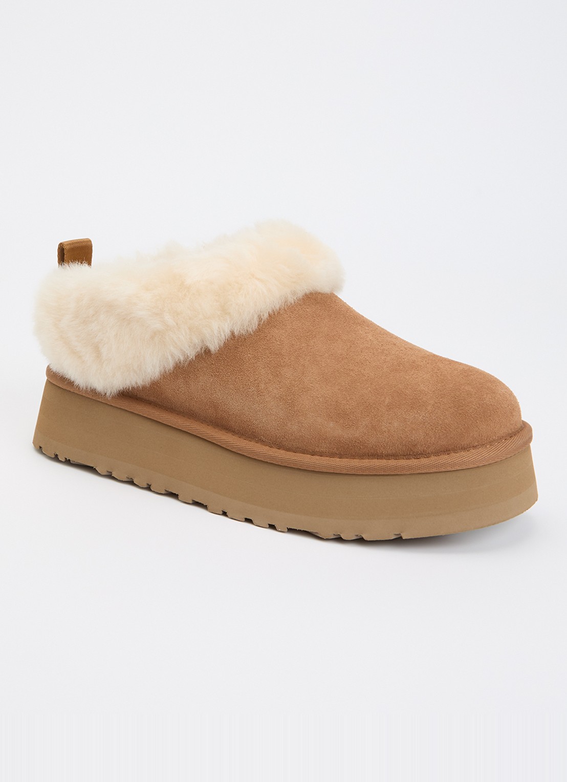 UGG Tazzelle instapper van suède met plateauzool - voorkant 5 roestbruin
