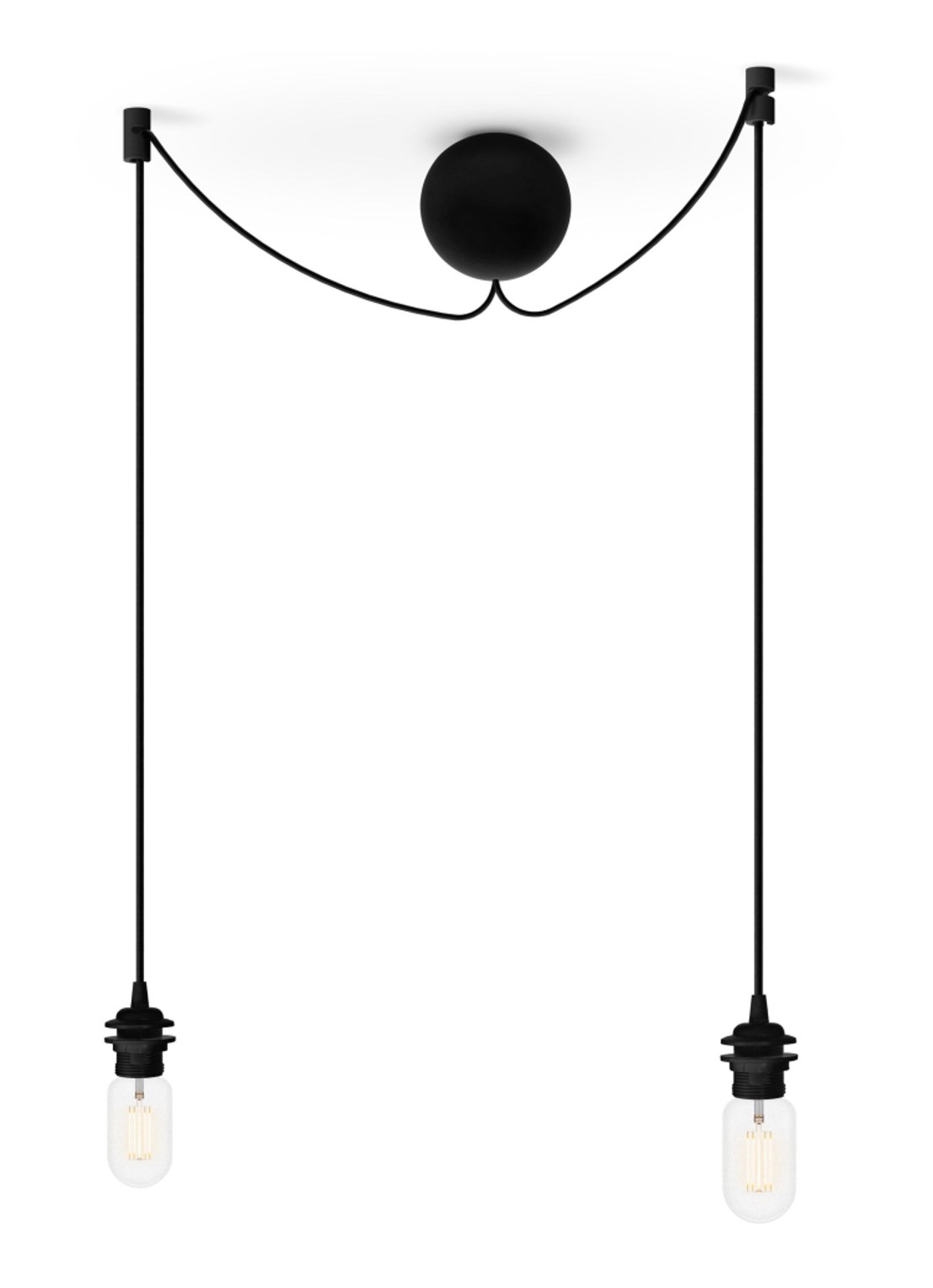 Umage Cannonball 3 cluster hanglamp Ø 12 cm - voorkant zwart