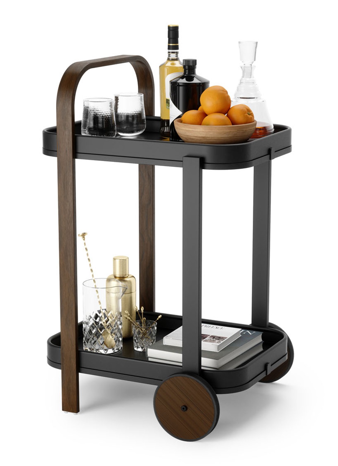 Umbra Bellwood serveertrolley 80 cm - detail 6 zwart