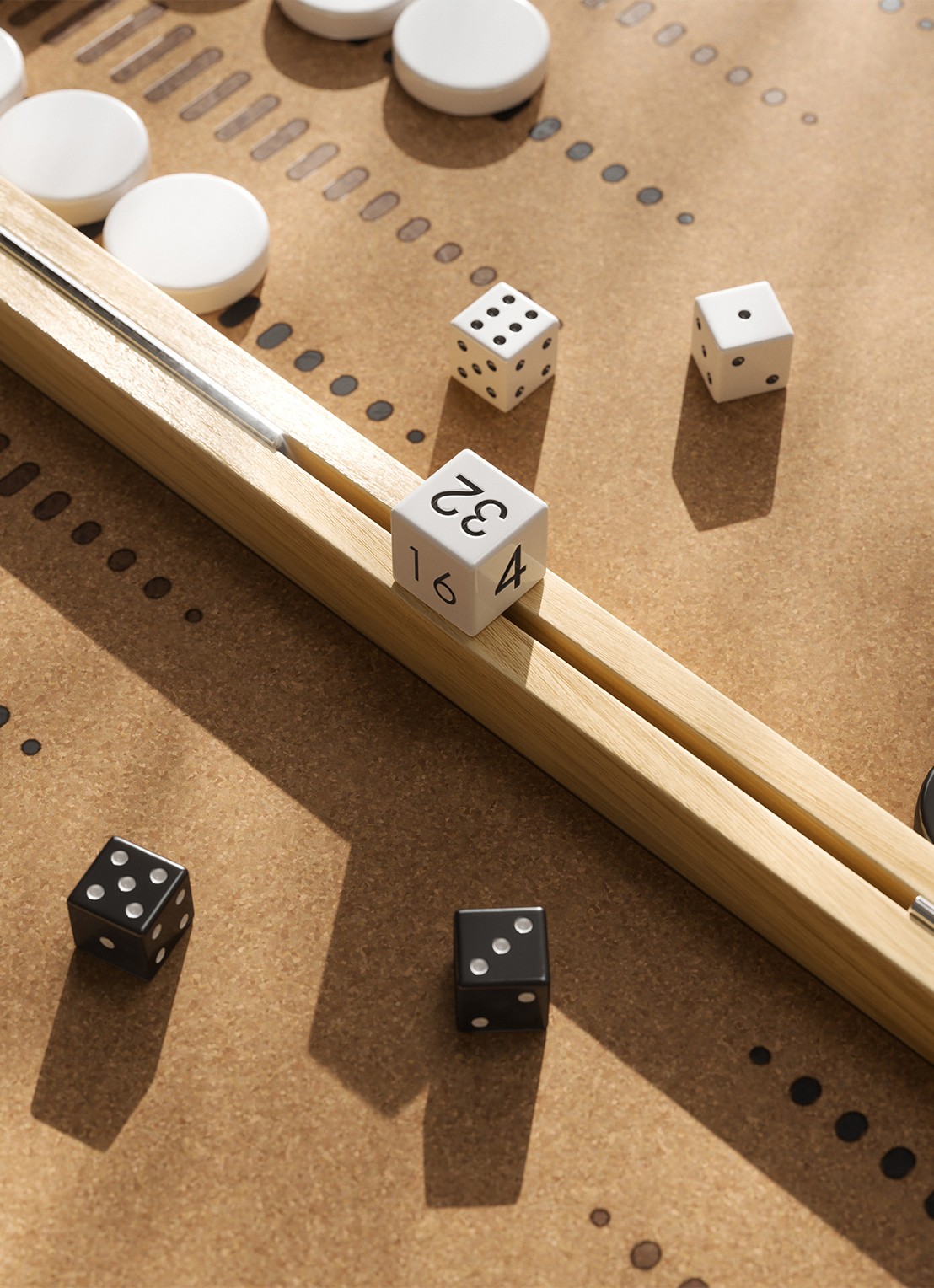Umbra Blitz backgammon spel - achterkant bruin