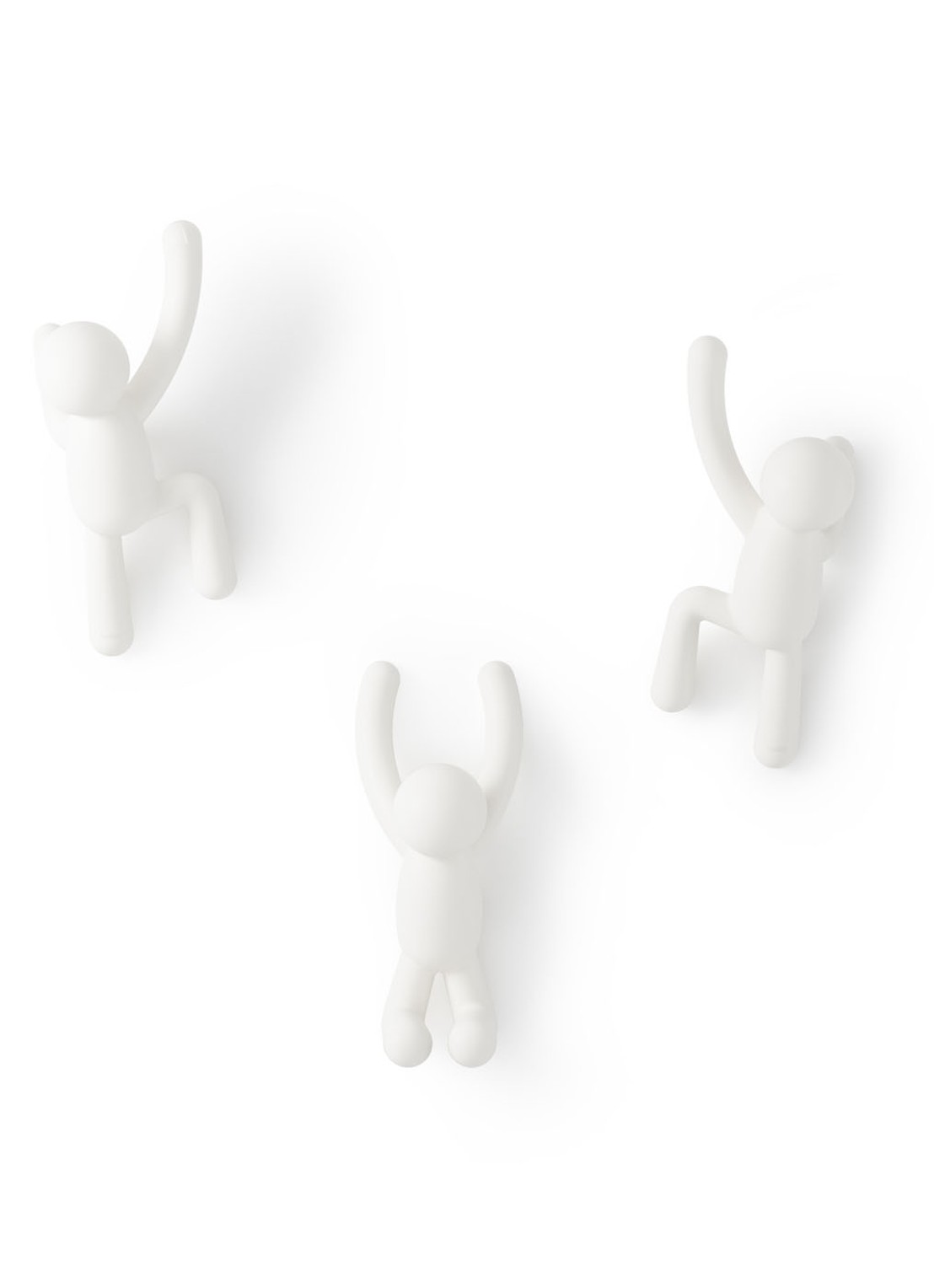 Umbra Buddy haken set van 3 - voorkant 2 wit