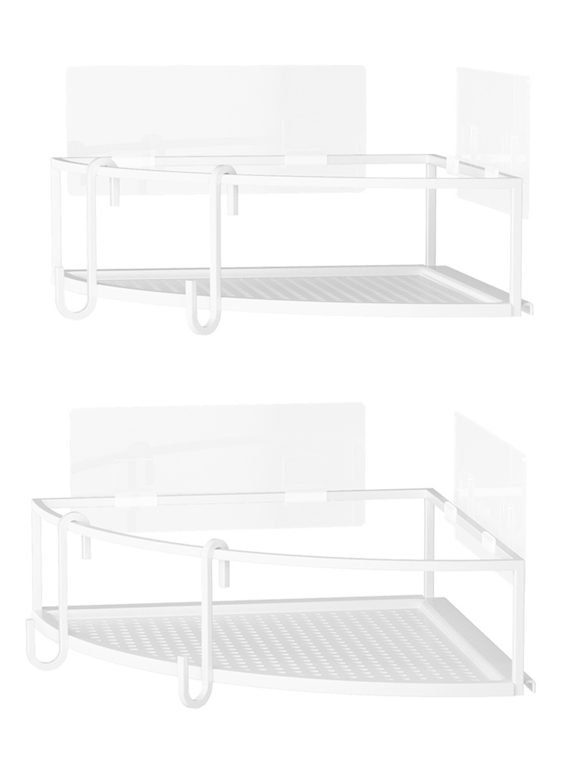Umbra Cubiko badkamer organizer set van 2 - voorkant 2 wit