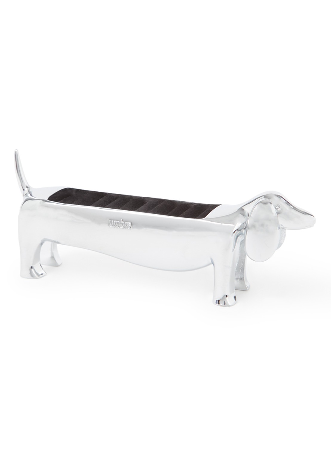 Umbra Dachsie ringenhouder 6 cm - voorkant zilver