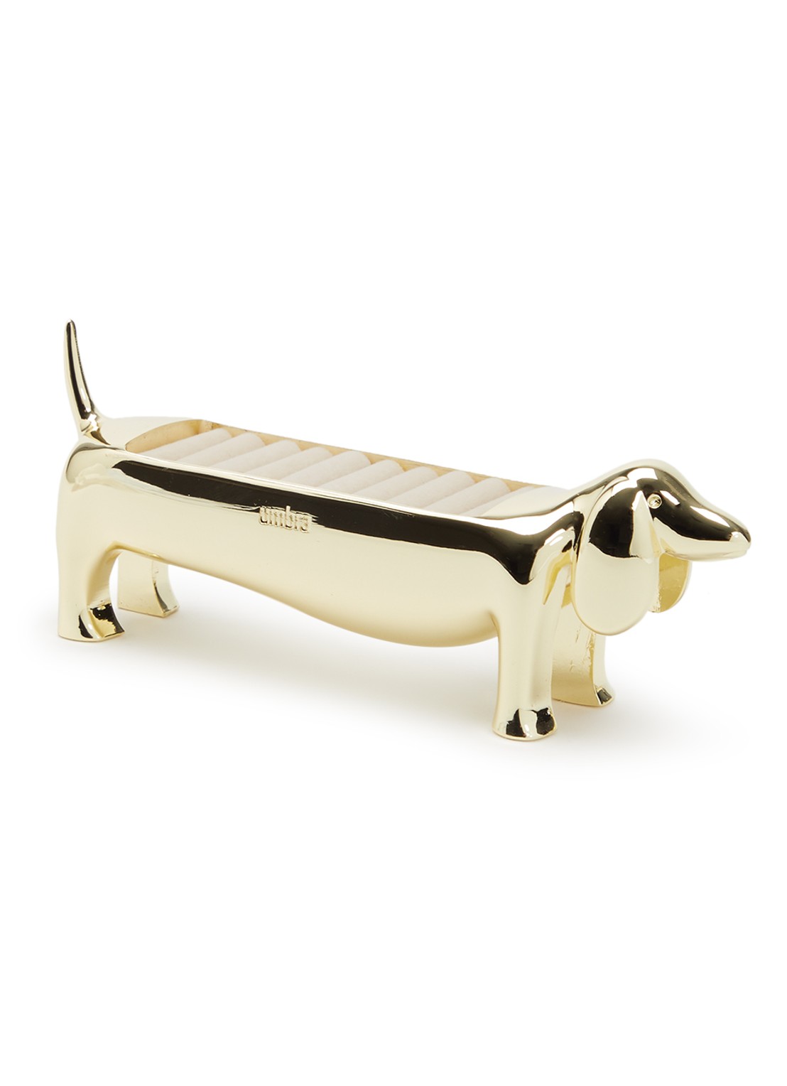 Umbra Dachsie ringenhouder 6 cm - voorkant goud