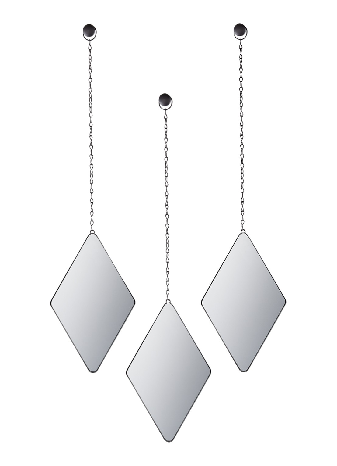 Umbra Dima spiegel set van 3  - voorkant zwart