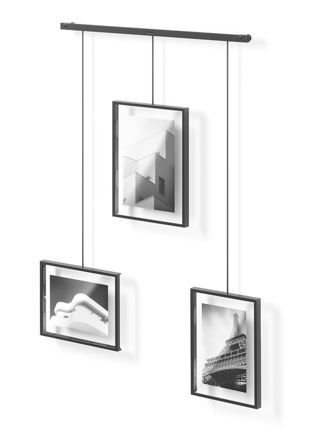 Umbra Exhibit fotolijst set van 3 - voorkant 3 zwart
