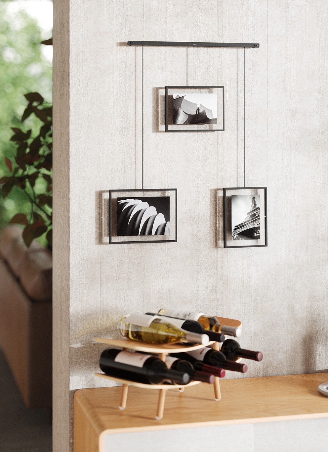 Umbra Exhibit fotolijst set van 3 - voorkant 4 zwart