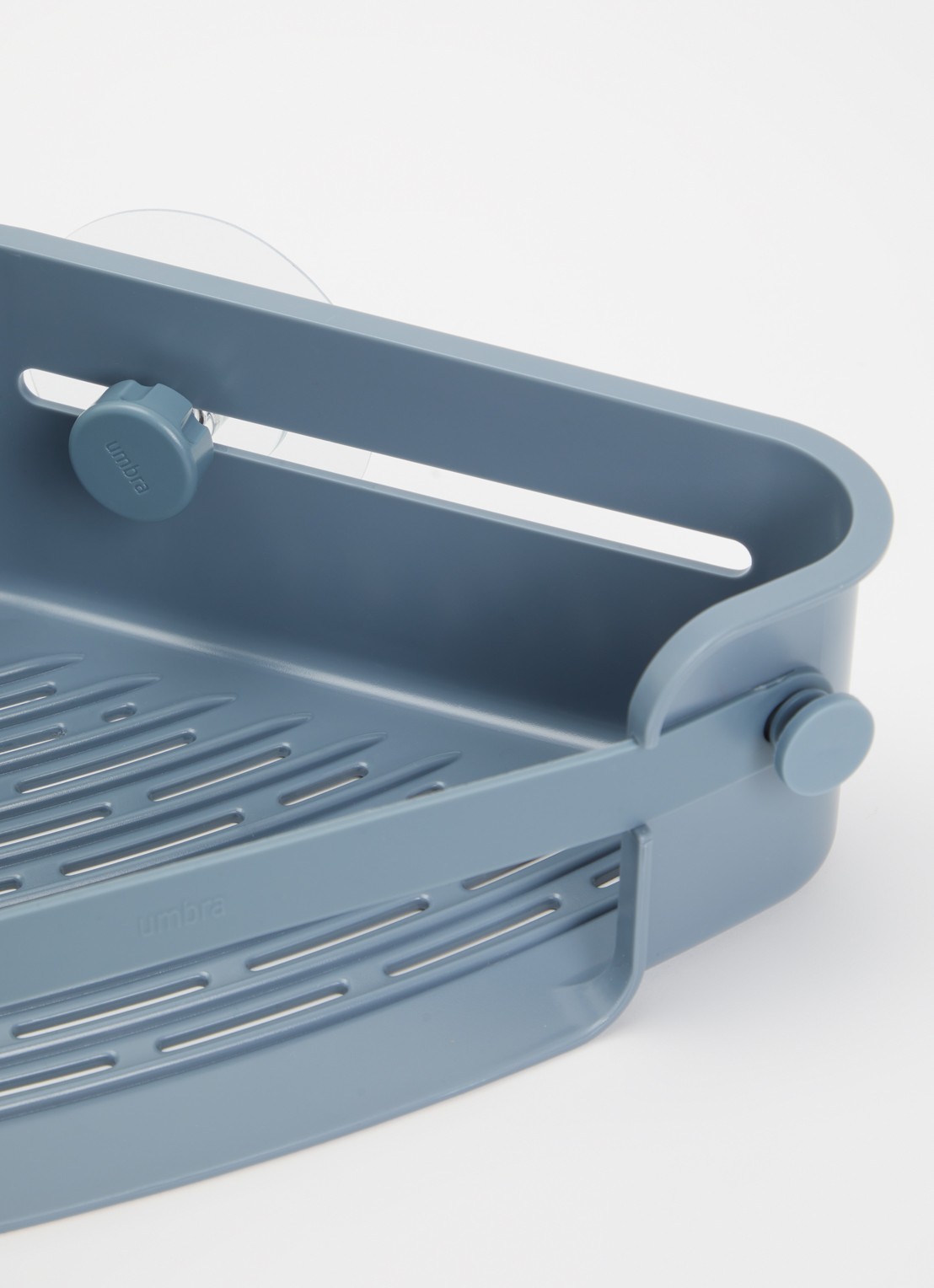 Umbra Flex Adhesive Corner Bin wandplank 30 x 19 cm - voorkant 2 blauw