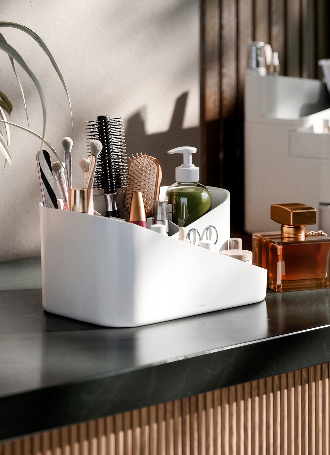 Umbra Glam organizer 27 x 17 x 13 cm - achterkant 3 wit