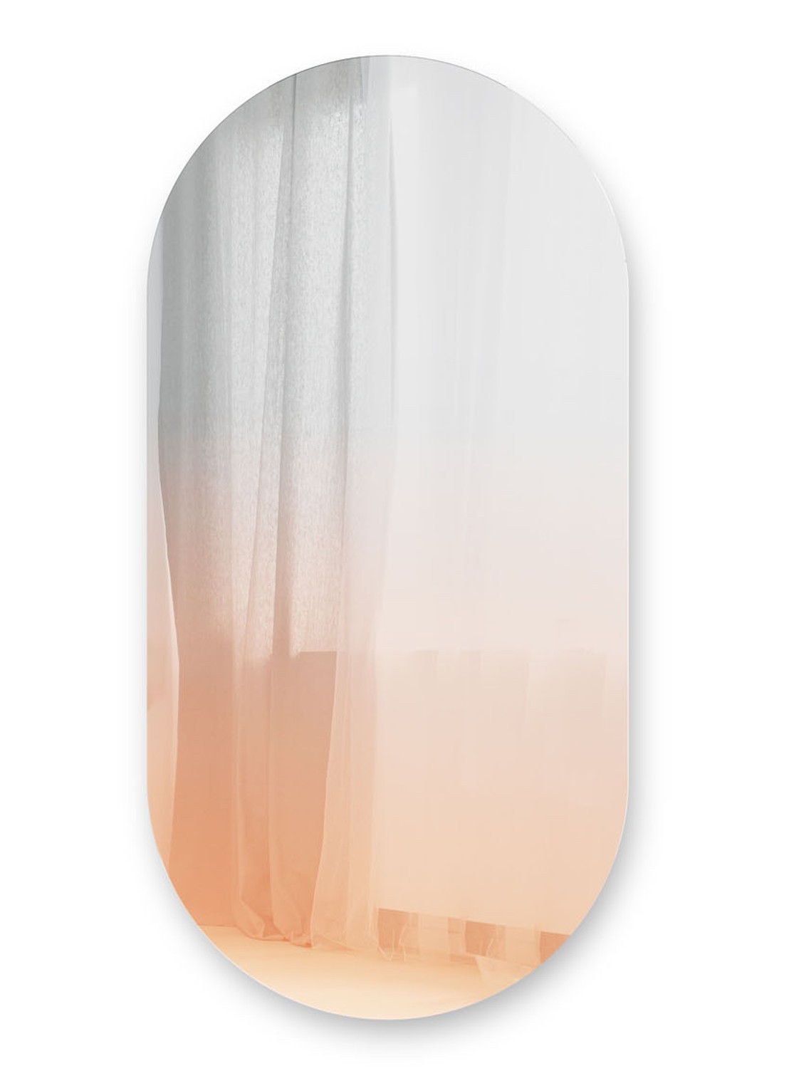 Umbra Misto wandspiegel 61 x 46 cm - voorkant 3 lichtoranje