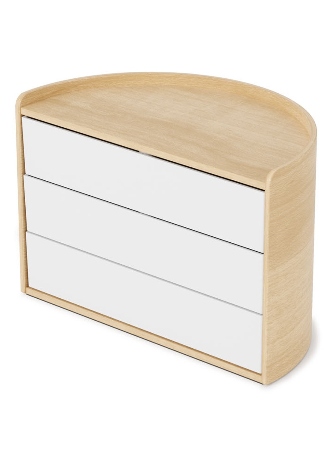 Umbra Moona opbergbox 27,4 cm  - voorkant 3 lichtbruin