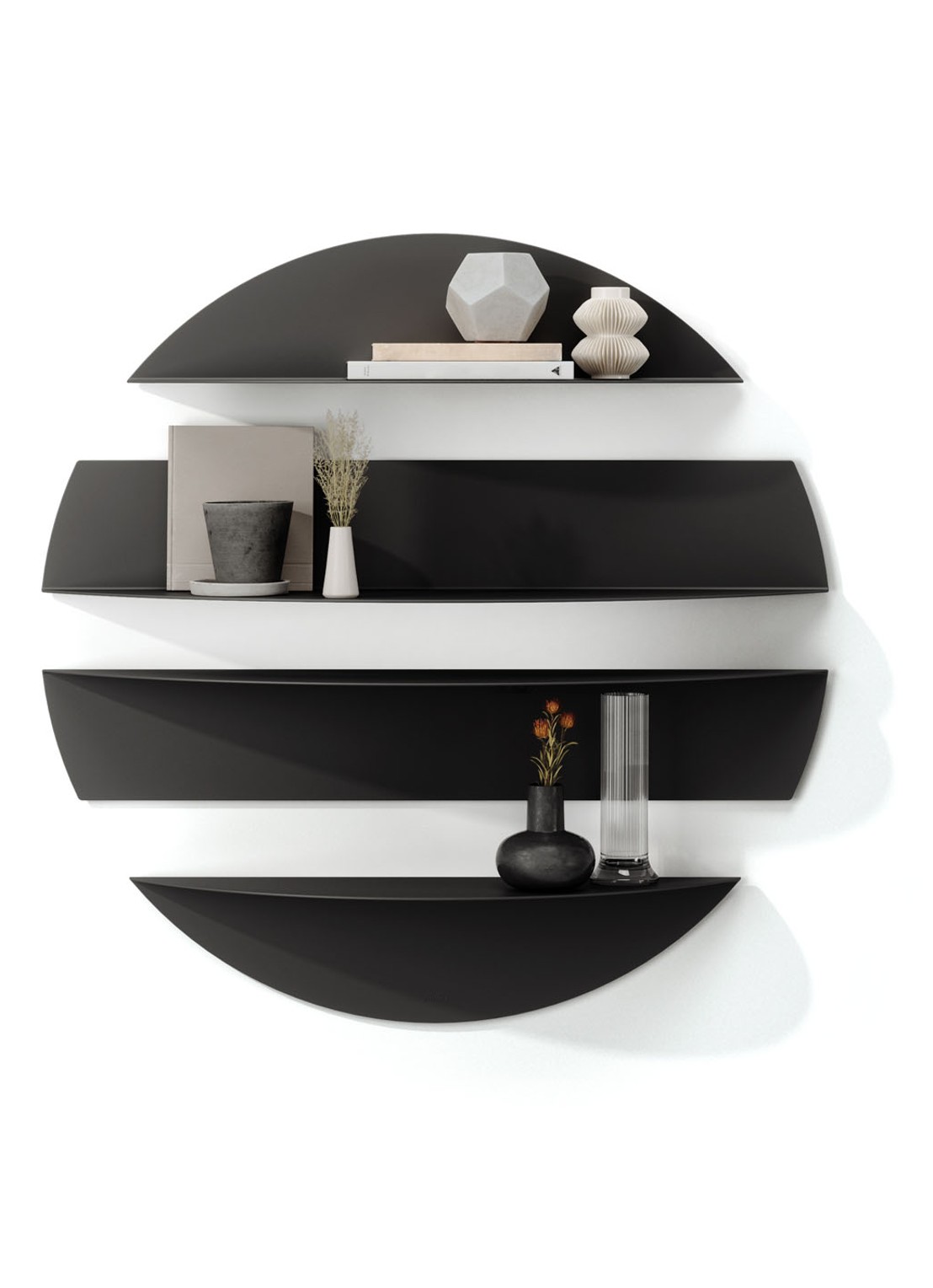 Umbra Solis wandplank set van 4  - detail 4 zwart