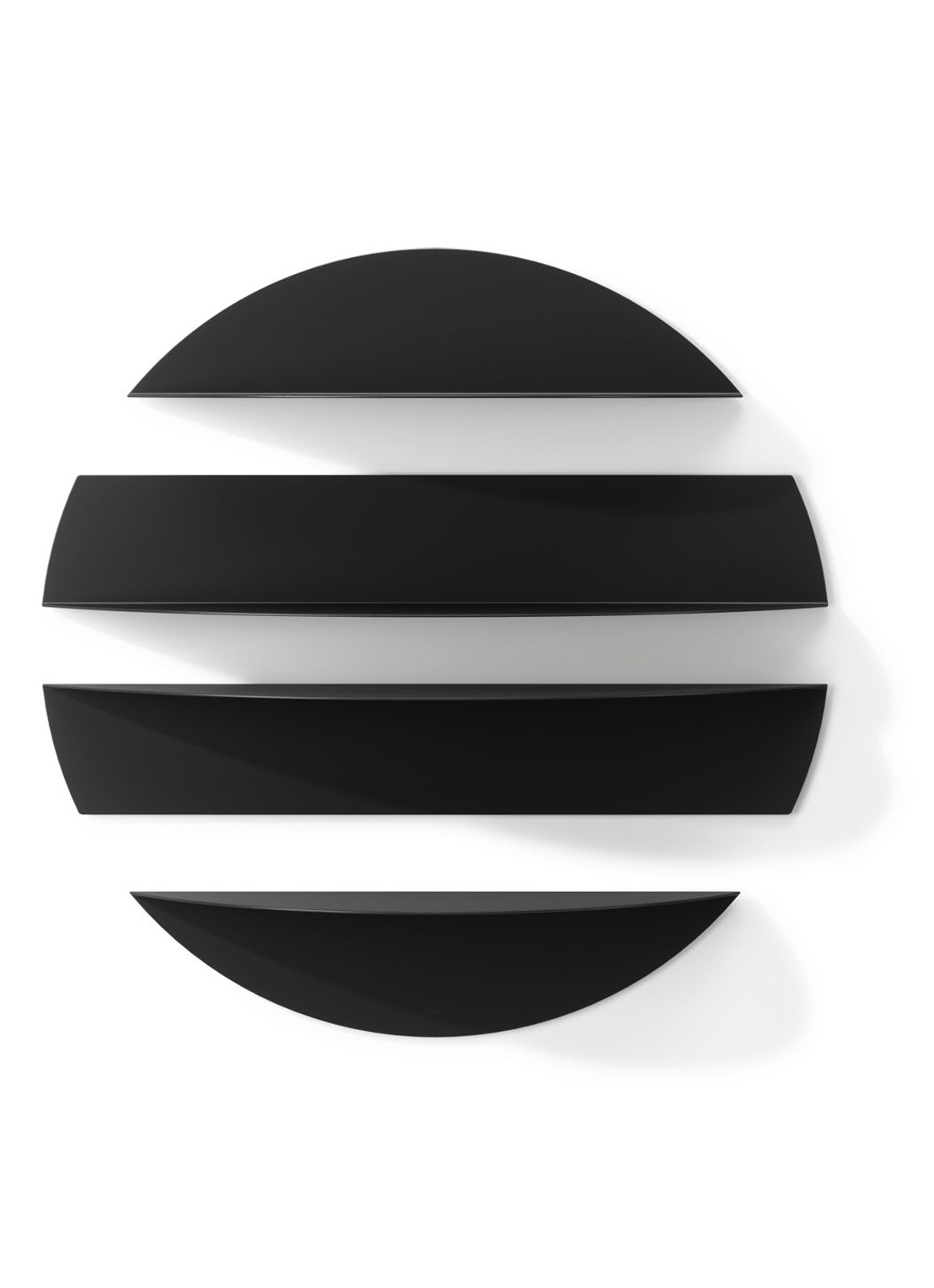 Umbra Solis wandplank set van 4  - voorkant zwart